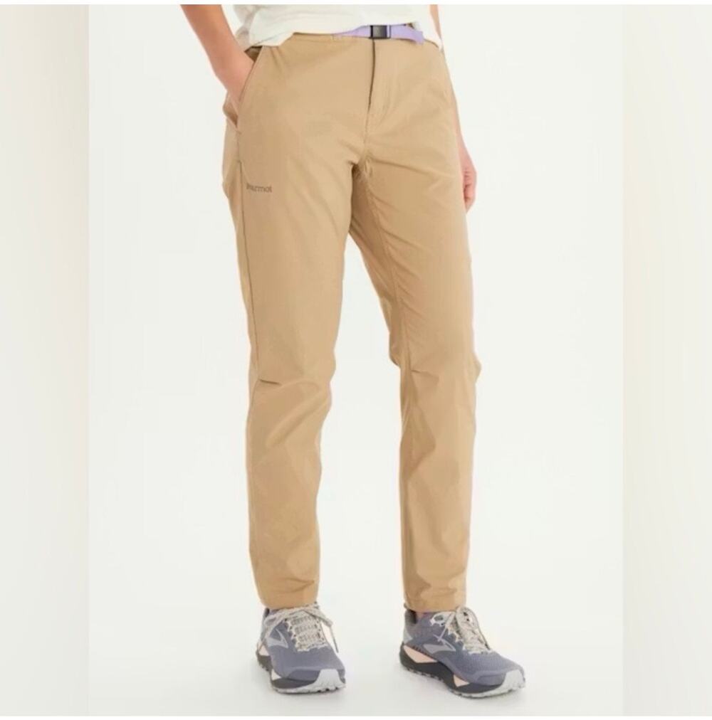 Marmot Pants Womens 12 Tan Kodachrome Hiking Gorpcore Granola Outdoor Camp Trek